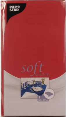 Produktbild von PAPSTAR Tischdecke "soft selection" 1,20 x 1,80 m, rot