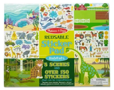 Produktbild von Melissa & Doug Reusable Sticker Pad - Habitats, 3 Jahr(e), Mehrfarbig, Junge/Mädchen, CE, 280 mm, 350 mm