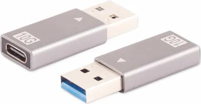 Produktbild von S-IMPULS USB-A Adapter, USB-C Buchse, 3.1, 10 Gbps, Metall