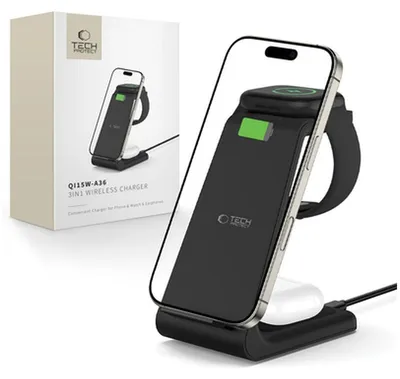 Obrázok produktu pre Tech-Protect wireless charger A36 3in1 QI15W, black