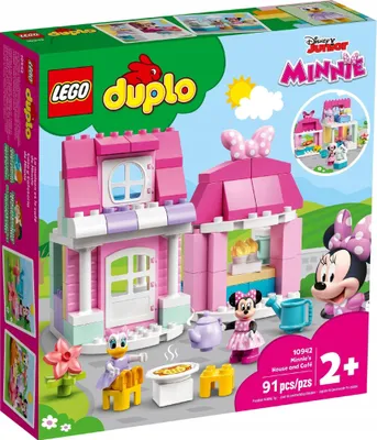 Image de LEGO 10942 DUPLO Disney Minnies House with Café, Minnie Mouse Toy à construire à partir de 2 ans, Jouet d'enfant avec maison de poupées