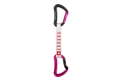 Ocun Raven Qd Zoom Pa 15/22 mm 16 cm Express-Set in Pink und Schwarz; geeignet für Klettern.