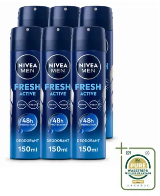 Obrázok produktu pre 6 kusov deodorantu NIVEA MEN Fresh Active vo forme spreju - 150 ml - balenie
