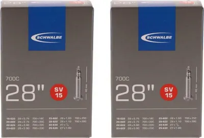 Produktbild von Schwalbe 2x Schlauch SV15 28x0.75-1.10\" (18/28-622/630) - 28 Zoll SV 40mm