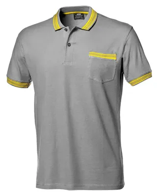 Produktbild von Sir Safety Salsa Herren-Arbeits-Poloshirt Kurzarm 100% Baumwolle, M, HELLBLAU/BLAU