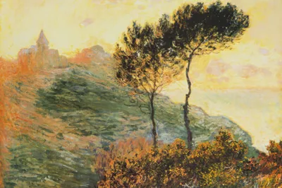 Obrázek produktu pro Claude Monet Art Print Obraz - Kostel ve Varengeville, 1882 (120 x 180 cm)