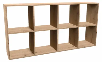 Obrázok produktu pre Topeshop MALAX 2X4 ARTISAN, Prírodné drevo, 8 police/políc, Drevotrieskové dosky, Drevotrieskové dosky, Akrylonitrilbutadienstyren (ABS), Matný
