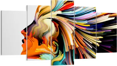Produktbild von Bild auf Leinwand - Leinwandbild - Effekte Expressionismus Mädchen Fantasie - 160x85cm - Wand Bild - Wanddeko - Leinwanddruck - Bilder - Kunstdruck - Leinwand bilder - Wandkunst - EA160x85-3083