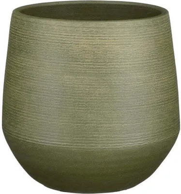 Produktbild von Mica Decorations Blumentopf - Keramik - dunkelgrun - gepragt -24x23cm