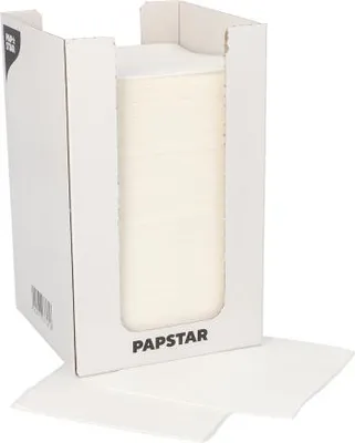 Produktbild von Servietten, 2-lagig "PUNTO" 1/4-Falz 20 cm x 20 cm weiss mikrogeprägt, in Spenderbox