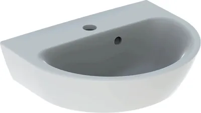 Immagine prodotto di Geberit Renova lave-mains, 1 trou de robinetterie, trop-plein asymétrique, largeur : 45cm, 500.375.01.1, 500.375.01.1