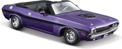 Image de Maisto - 1970 Dodge Challenger R/T Convertible, métal fialová, 1:24
