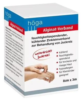 Produktbild von Alginat-Verband 8 cmx3 m kühlender Zinkleimverband 1 St