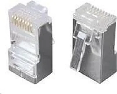 Zdjęcie produktu dla Solarix Konektor RJ45 CAT5E STP 8p8c stíněný neskládaný na drát / 100 ks KRJS45/5SLD