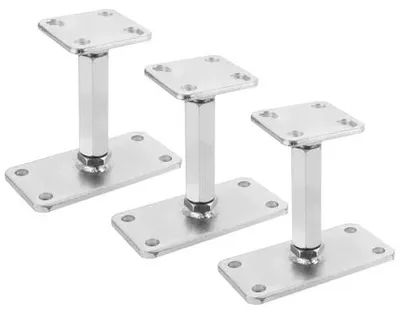Zdjęcie produktu dla Wsporniki słupków regulowane 140 200 mm stal ocynkowana zestaw 3 szt