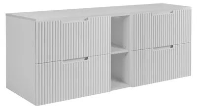 Obrázok produktu pre Kúpeľňová skrinka, biela, 140 (2 x 60 + 20) x 58,6 x 46 cm