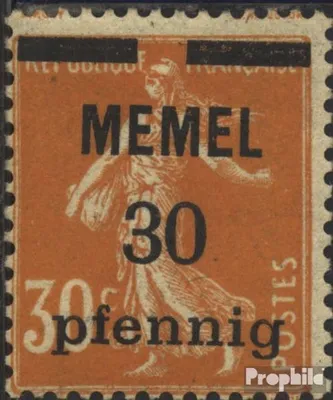 Produktbild von Briefmarken Memelgebiet 1920 Mi 21y postfrisch Aufdruckausgabe