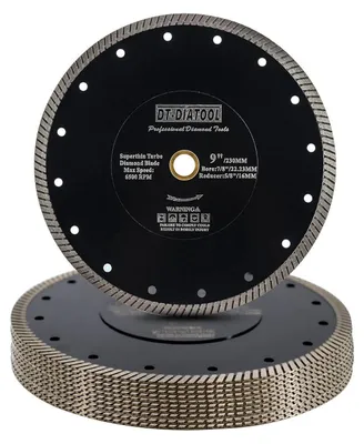 Produktbild von Diamant-Sägeblatt 230mm Superdünn mit Turbosegmenten für Keramik, Granit, Marmor, 10 Stück