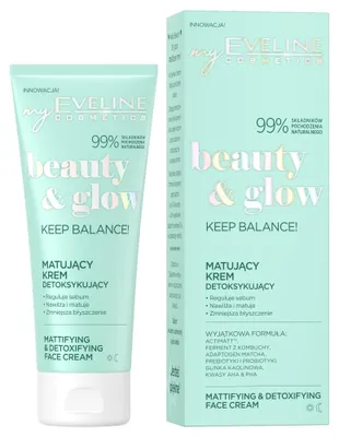 Zdjęcie produktu dla Eveline Cosmetics Beauty&Glow – krem do twarzy, nawilżenie, ukojenie