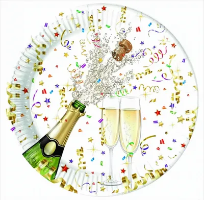 Immagine prodotto di Celebrazione scintillante (Nuovo) Piatto di carta grande 23 cm metallizzato