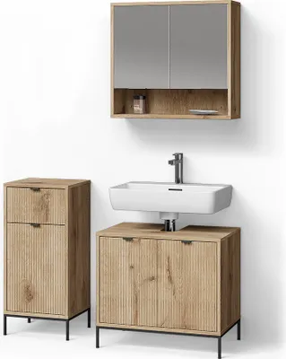 Produktbild von Badmöbel-Set Livinity ATERNO Viking Oak 3 Teile, Model 53090