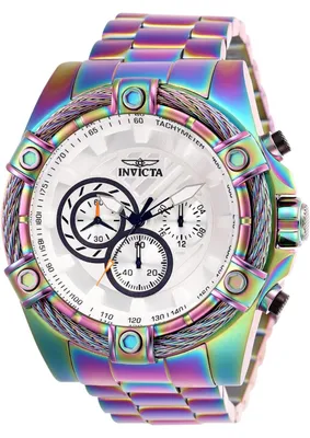 Obrázek produktu pro Invicta Bolt 25520 Pánské Hodinky - Quartz Hnutí - Nerezová Ocel s Bílým Ciferníkem - 52 mm