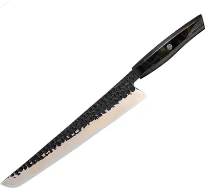Produktbild von Damast Küchenmesser Zankoku - Professioneller Slicer in Schwarz/Braun KP37584