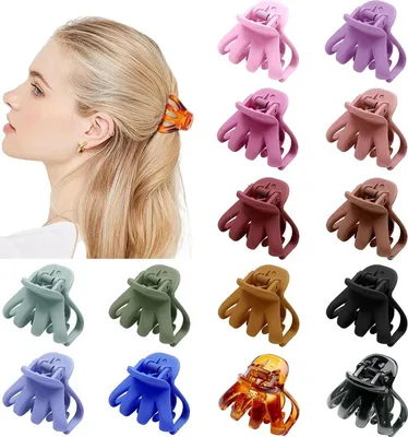 Produktbild von 14 Haarklammern Octopus Haarspangen Damen 4 cm Mehrfarbig