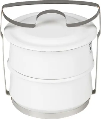 Produktbild von Riess Essensträger 2 teilig Ø14cm Emaille weiss