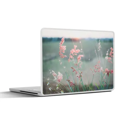 Produktbild von MuchoWow® Laptop Aufkleber Sticker Cover Blumen - Wasser - Rosa 30x22 cm - Laptop-Sticker