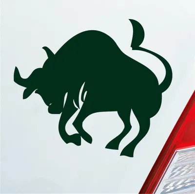 Produktbild von Auto Aufkleber Sternzeichen Stier Bulle Bull PKW Car KFZ Roller 10x9 cm Dunkelgrün Sticker Heckscheibenaufkleber