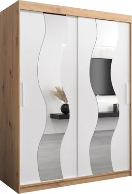 Produktbild von Kleiderschrank, Schiebetürenschrank Schlafzimmer, Schrank mit Spiegel SEWILLA 150 cm