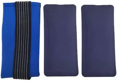 Immagine prodotto di Set di impacchi refrigeranti - 3 pezzi - Cinghie regolabili - Impermeabile - Tessuto poliestere morbido - 24x11 cm - Impacchi refrigeranti da applicare