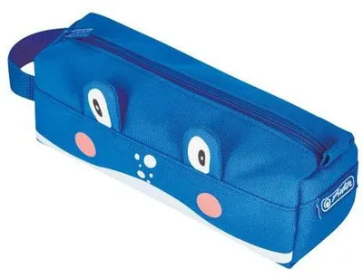 Produktbild von Herlitz Quattro Whale, Weiches Federmäppchen, Polyester, Blau, Pink, Weiß, Abbildung, Reißverschluss, Kind