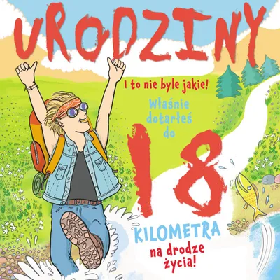Immagine prodotto di Karnet urodzinowy 18 lat z hologramem gór Henry