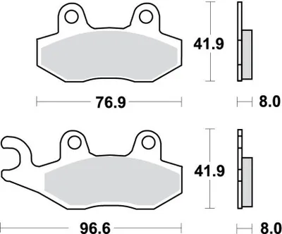 Zdjęcie produktu dla Klocki Hamulcowe Tył Moto (Sinter Street) Triumph 1050 Speed Triple, Abs4 (08-11) Triumph 865 America (07-)