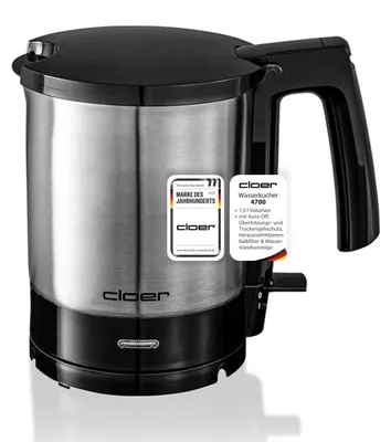 Productafbeelding van Cloer 3042478 Cloer Wasserkocher 4700 schwarz 1,5 l 1.800 W
