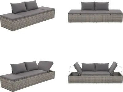 Obrázok produktu pre vidaXL Záhradné ležadlo sivé 195×60 cm polyratan - Záhradné ležadlo - Záhradné ležadlá - Ležadlá