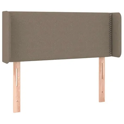 Image de Tête de lit avec oreilles taupe 93x16x78/88 cm Tissu
