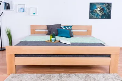 Produktbild von Doppelbett "Easy Premium Line" K6,200 x 200 cm Buche Vollholz massiv Natur