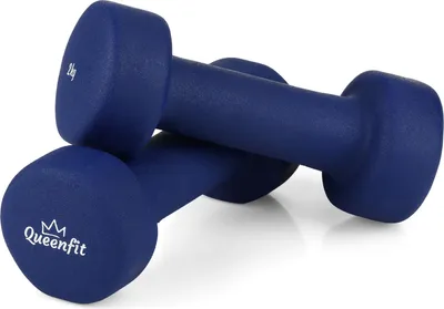 Obrázok produktu pre Sada činiek Queenfit® - 2x 2 kg činky - sada činiek na silový tréning, fitness, cvičenie - gymnastické činky, činky do domácej posilňovne
