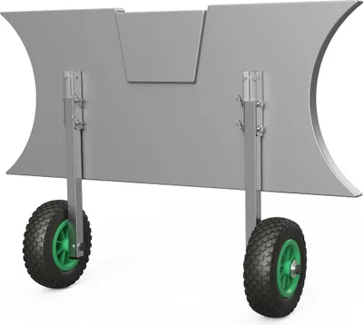 Immagine prodotto di Coppia ruote di poppa ruote di lancio per gommoni di trasporto pieghevole acciaio inox SUPROD ET200, nero/verde