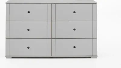 Produktbild von Schubkastenkommode "Chalet" in WEISS mit 6 Schubladen. Abmessungen (BxHxT) 130x83x41 cm