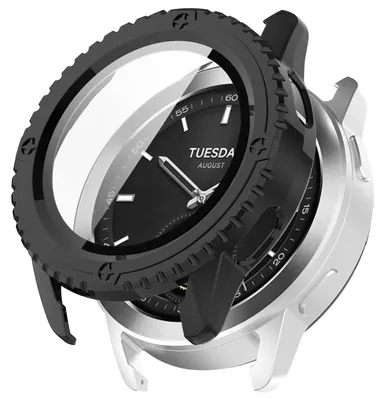 Produktbild von Für Xiaomi Watch S3 Kunststoff Smart Watch Hülle + H9 Schutzglas Cover Schwarz