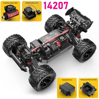 Obrázek produktu pro RC auto 1/14 - terénní vozidlo, 55 km/h - hračkářské auto pro náročný terén, 4x4, s bezkartáčovým motorem