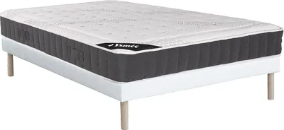 Produktbild von Set Rahmen + Hybridmatratze 160 x 200 cm mit Taschenfederkern und Memory Foam 27 cm dick - ATLANTIDE by YSMÉE