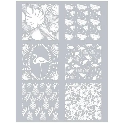 Zdjęcie produktu dla Szablon do glinki polimerowej 11,4 x 15,3 cm - Tropical