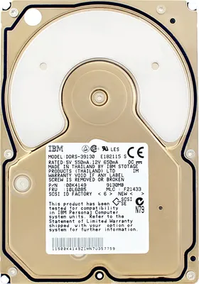 Obrázek produktu pro Pevný disk IBM DDRS-39130 9GB 7200Rpm SCSI 68-PIN 3,5" palce 00K4149