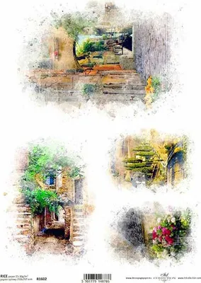 Image de ITD Papier de riz découpage papier de bricolage papier souple technique de serviette, jardin R1602