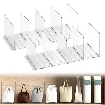 Produktbild von Taschenorganizer 10 Stück Handtaschen Organisator Regalteiler für Schränke Kunststoff (Transparent Handtasche Geldbörse Tasche Kleidung Trennwand